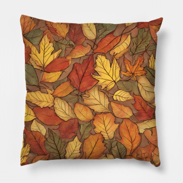 Autumn leaves Pillow by BlackMeme94