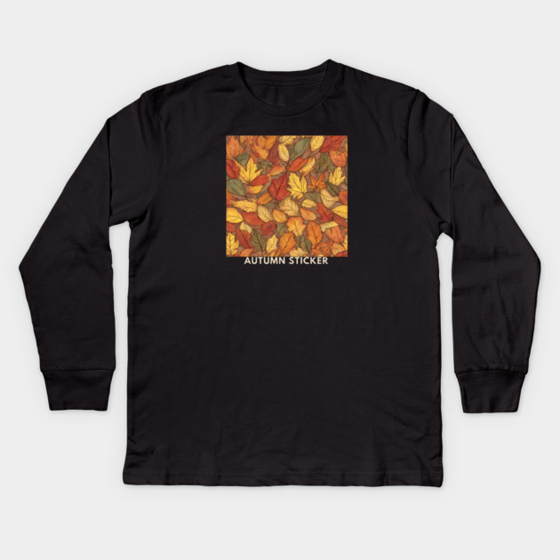 Autumn leaves Kids Long Sleeve T-Shirt by BlackMeme94