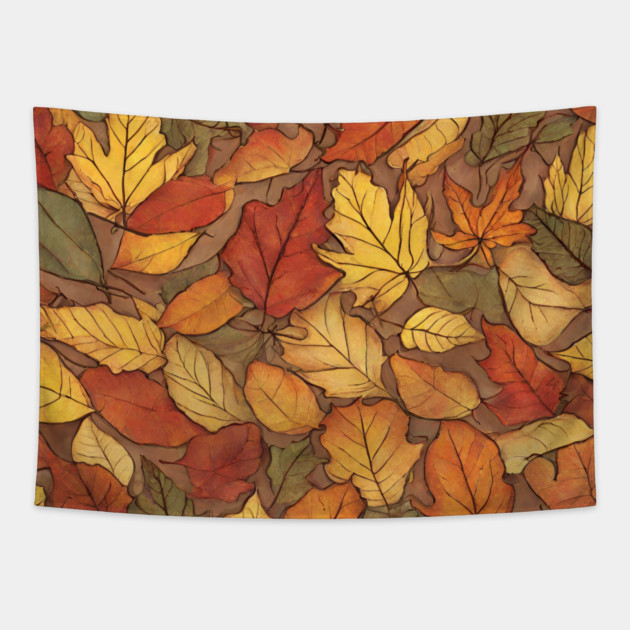 Autumn leaves Tapestry by BlackMeme94