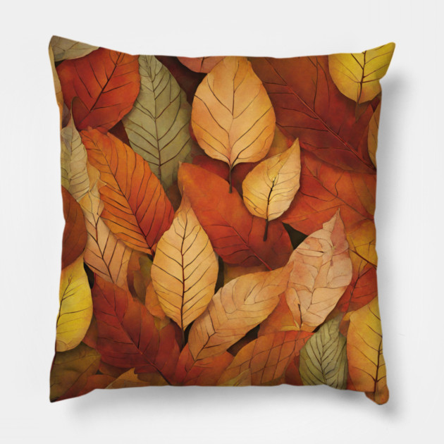 Autumn leaves Pillow by BlackMeme94