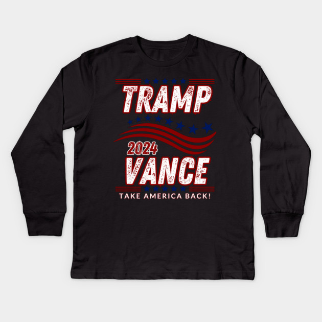 Trump-2024 Kids Long Sleeve T-Shirt by BlackMeme94
