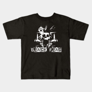 black flag skeletopunk Kids T-Shirt