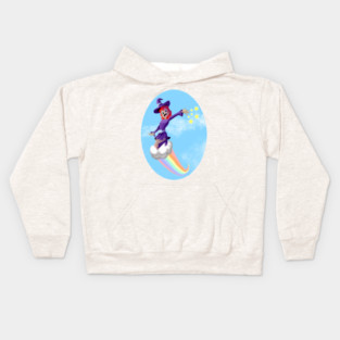WITCH GIRL ON A CLOUD Kids Hoodie