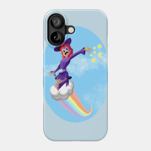WITCH GIRL ON A CLOUD Phone Case by droidmonkey