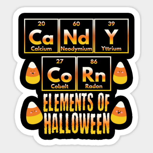 Candy Corn Periodic Table of Elements design Magnet by Luxinda