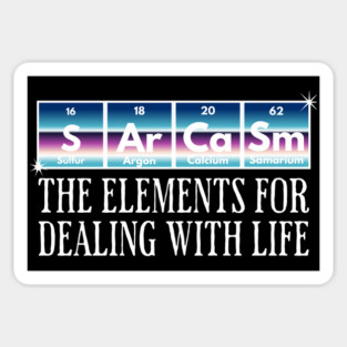 Sarcasm Periodic Table of Elements design Sticker
