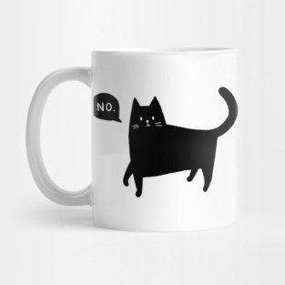 Black Cat Says No Mug