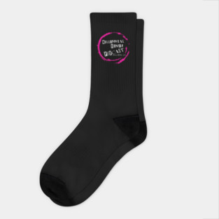 Millennial Diner Podcast Shirt-White Text Socks