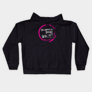 Millennial Diner Podcast Shirt-White Text Kids Hoodie