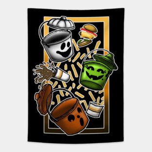 McFast Food Halloween Pails Tapestry