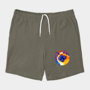 Jewel of the Orient Colorful Siamese Cat Shorts