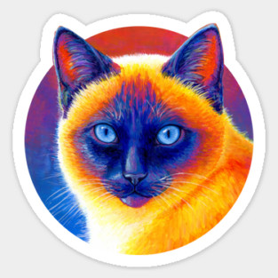 Jewel of the Orient Colorful Siamese Cat Magnet