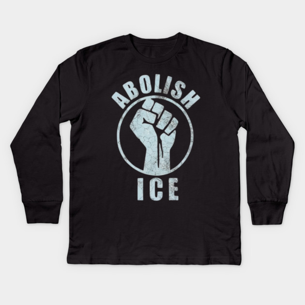 abolish-ice Kids Long Sleeve T-Shirt by BlackMeme94