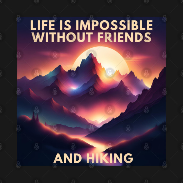 Hiking lover Life Is Impossible Without Friends And Hiking by BlackMeme94