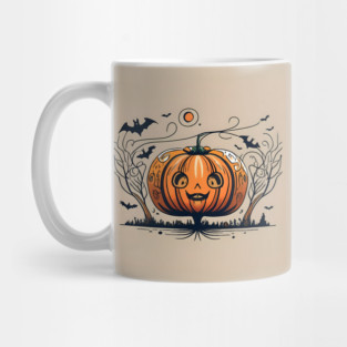 Halloween Pumpkin Drawing Mug