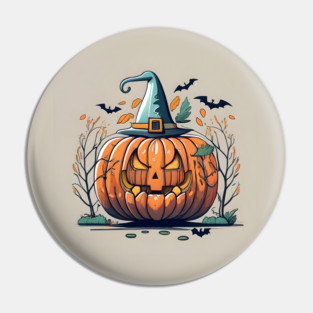 Halloween Pumpkin Drawing Pin