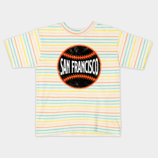 San Francisco Retro Baseball - White Kids T-Shirt