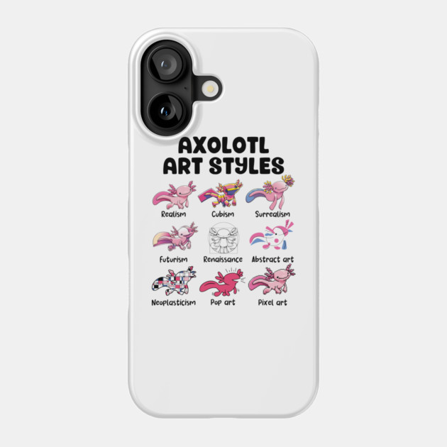 Axolotl Art Styles Phone Case by GoshWow®