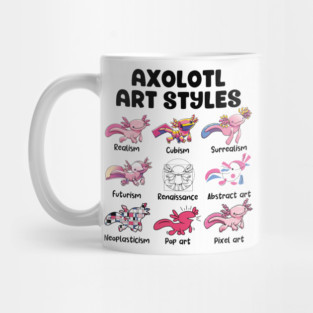 Axolotl Art Styles Mug