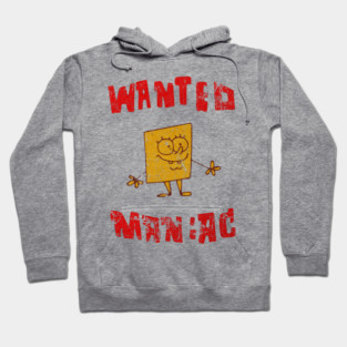 SpongeBob SquarePants Vintaage Disstresed- Wanted Maniac Hoodie