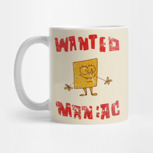 SpongeBob SquarePants Vintaage Disstresed- Wanted Maniac Mug
