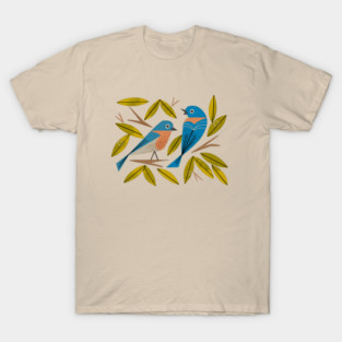 Midcentury Bluebird Pair T-Shirt