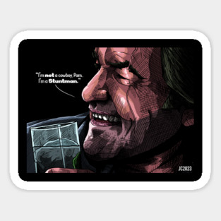 Death Proof "Club Soda And Lime" Stuntman Mike portrait (digital) Sticker