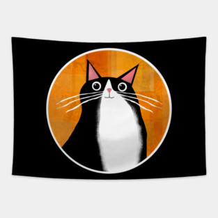 Tuxedo Cat Tapestry
