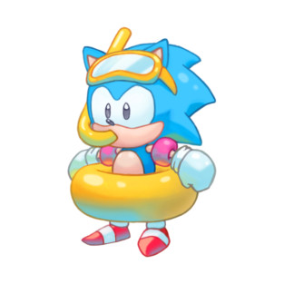 Sonic goes Swimming T-Shirt T-Shirt
