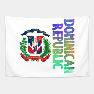 Dominican Republic Coat of Arms Design Tapestry