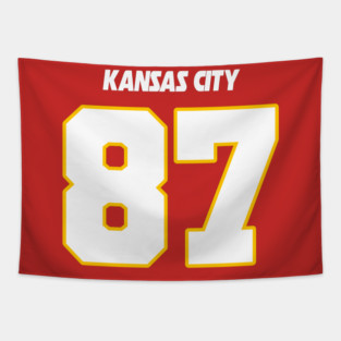 Travis Kelce Jersey (Front/Back Print) Tapestry