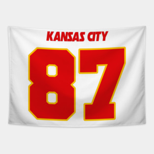 Travis Kelce Jersey (Front/Back Print) Tapestry