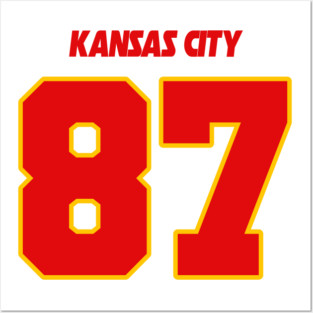 Travis Kelce Jersey (Front/Back Print) Posters and Art