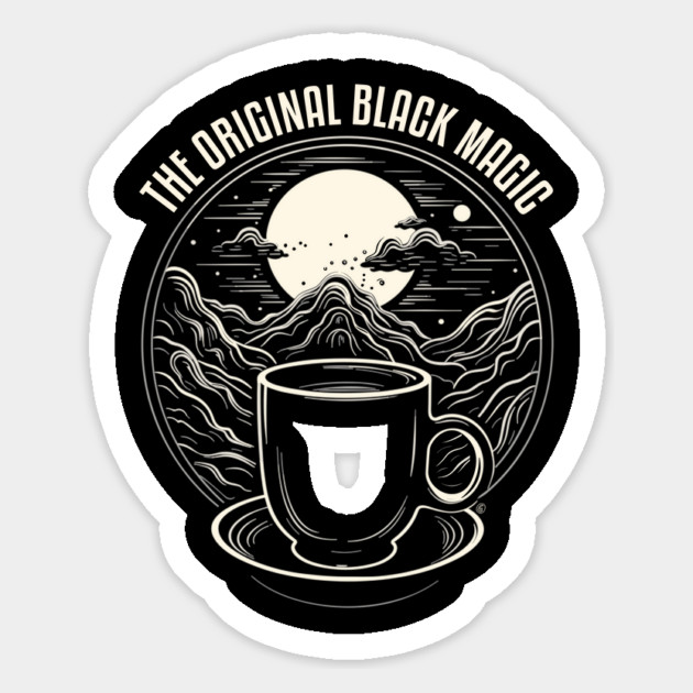 The Original Black Magic Occult Coffee Magnet by Cosmo Gazoo