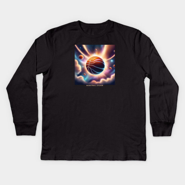 Basketball player gift Kids Long Sleeve T-Shirt by BlackMeme94