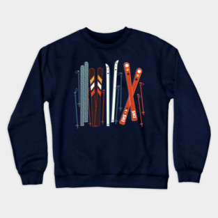 Retro ski illustration Crewneck Sweatshirt