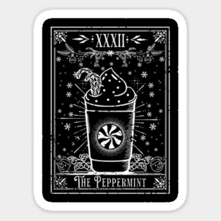 The Peppermint Latte Tarot Card Sticker