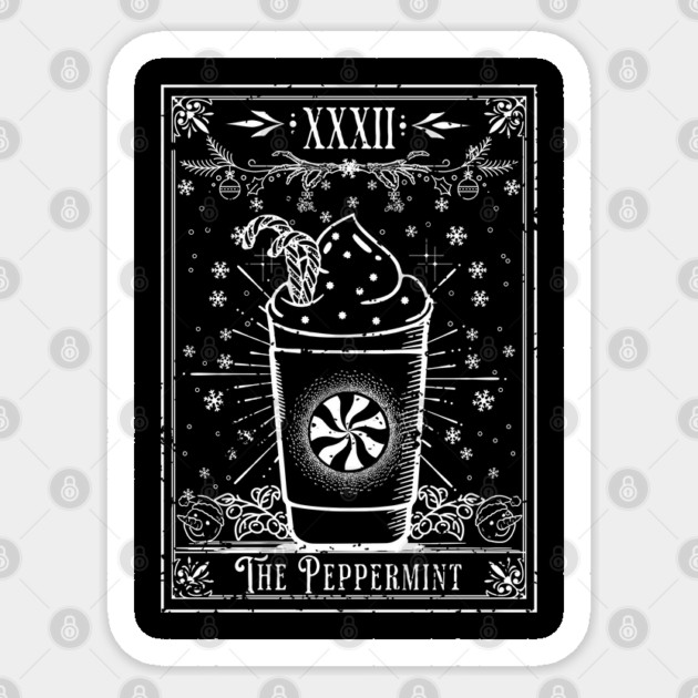 The Peppermint Latte Tarot Card Sticker by H. R. Sinclair