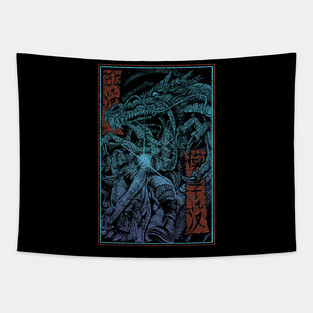 "SAMURAI VS DRAGON" Tapestry
