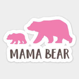 Mama Bear, Bear Cub, Cute Bear, Little Bear Sticker