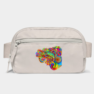 Psychedelic Chameleon Bag