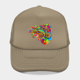 Psychedelic Chameleon Hat