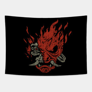 Cyberpunk Samurai Tapestry