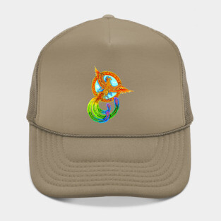 Vermilion Bird Rainbow Phoenix Hat