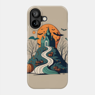 halloween mountain castle Phone Case