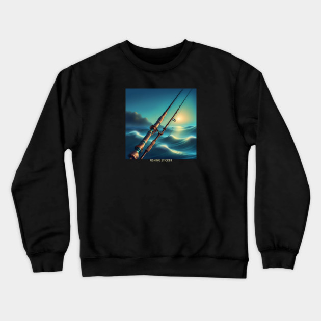 Fishing Lover Crewneck Sweatshirt by BlackMeme94