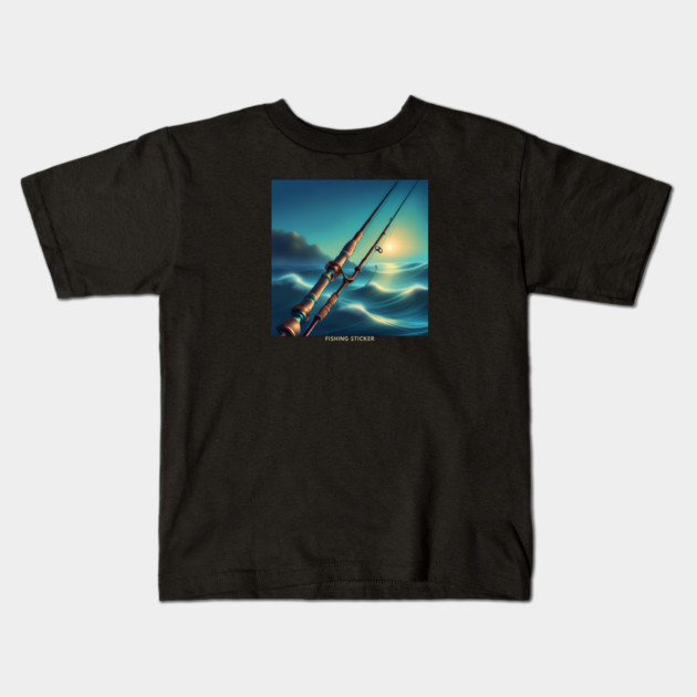 Fishing Lover Kids T-Shirt by BlackMeme94