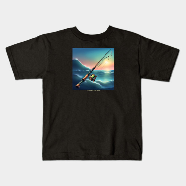Fishing Lover Kids T-Shirt by BlackMeme94