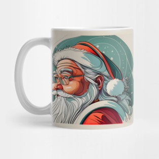 Christmas Santa Claus Portrait drawing Mug
