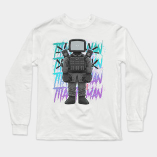 titan TV MAN SKIBIDI TOILET Long Sleeve T-Shirt